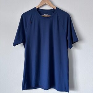 RHONE Mens Reign Navy Blue Performance T Shirt Size L